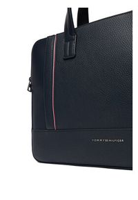 TOMMY HILFIGER - Tommy Hilfiger Torba na laptopa Th Central Slim Computer Bag AM0AM13631 Granatowy. Kolor: niebieski. Materiał: skóra #4