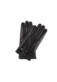 Ochnik - Skórzane rękawiczki męskie z regulacją. Kolor: czarny. Materiał: skóra #1