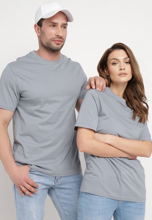 Born2be - Jasnoniebieska Koszulka Pixyphe. Okazja: na co dzień. Kolor: niebieski. Styl: klasyczny, casual, elegancki