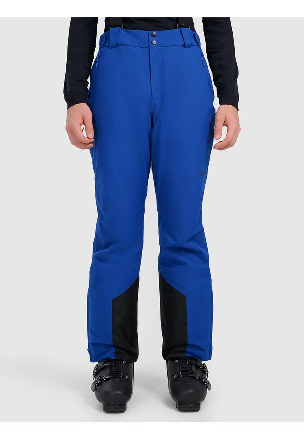 4f - 4F Spodnie narciarskie z szelkami membrana 10000 męskie - niebieskie XXL. Kolor: niebieski. Materiał: poliester. Sezon: zima. Sport: narciarstwo