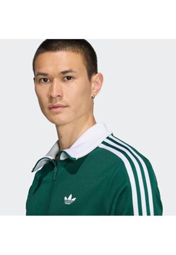 Adidas - adidas Bluza adicolor Classic KE1666 Zielony Slim Fit. Kolor: zielony. Materiał: bawełna
