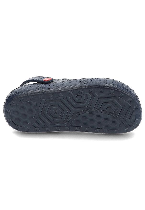 Big-Star - Klapki damskie Big Star, cholewka z tworzywa wsuwana konstrukcja profilowana wkładka gruba podeszwa, niebieski, II275002. Okazja: na co dzień, do domu. Kolor: niebieski. Materiał: materiał. Styl: elegancki, casual, klasyczny, sportowy, wakacyjny