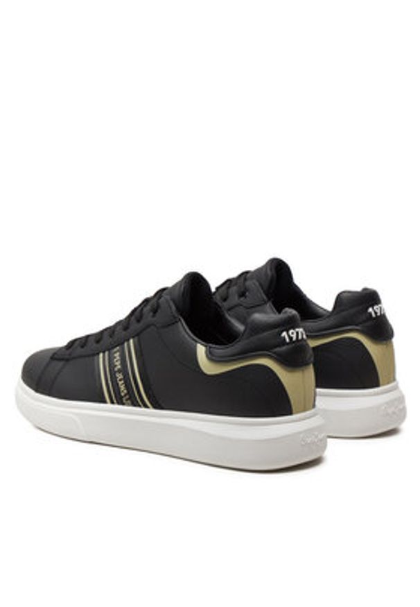 Pepe Jeans Sneakersy PMS00023 Czarny. Kolor: czarny. Materiał: skóra
