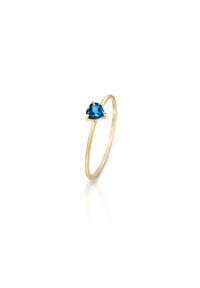 W.KRUK - Pierścionek złoty topaz london blue. Materiał: złote. Kolor: złoty. Kamień szlachetny: topaz #1