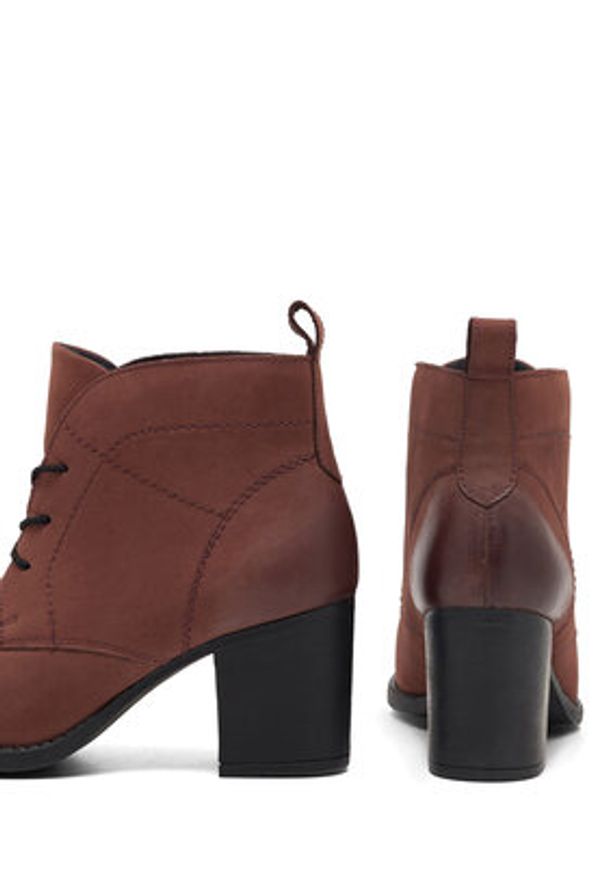 Lasocki Trzewiki WI23-RUTH-04 Bordowy. Kolor: czerwony. Materiał: nubuk, skóra