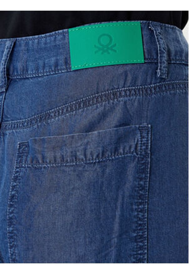 United Colors of Benetton - United Colors Of Benetton Spodnie materiałowe 4KHNDF09L Niebieski Wide Leg. Kolor: niebieski. Materiał: lyocell