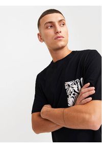 Jack & Jones - Jack&Jones T-Shirt Lafayette 12250435 Czarny Standard Fit. Kolor: czarny. Materiał: bawełna #7