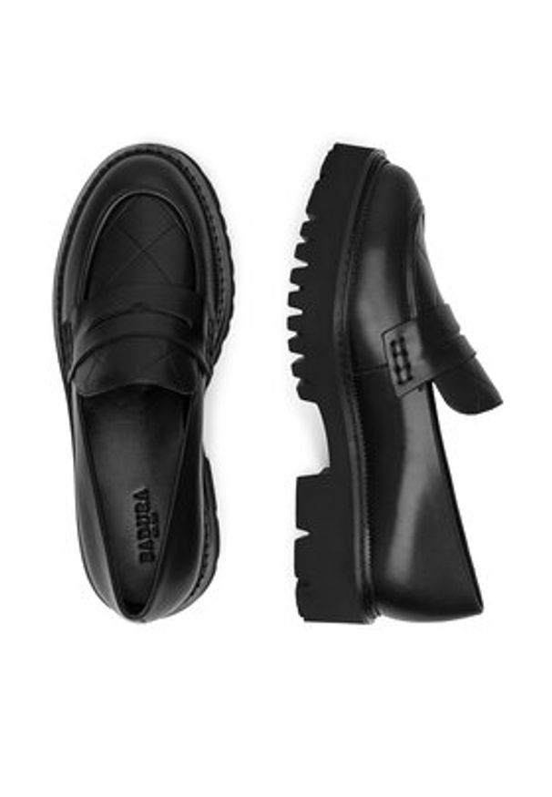 Badura Loafersy JIAO-V1767-13-2 Czarny. Kolor: czarny. Materiał: skóra