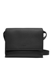 Calvin Klein Saszetka Micro Pebble Messenger 27 LV04D3034G Czarny. Kolor: czarny. Materiał: skóra