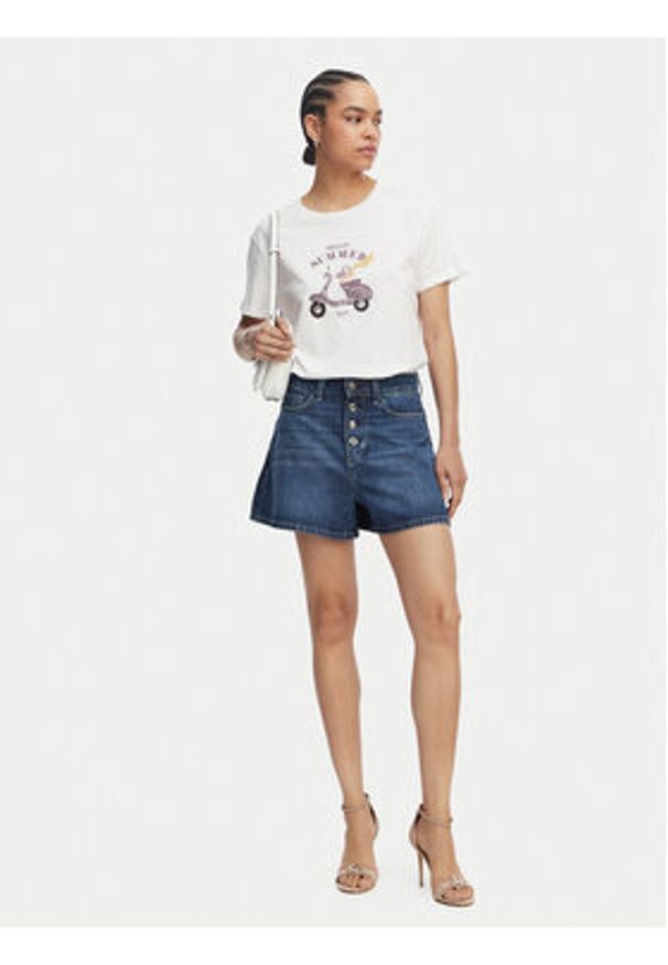 Liu Jo T-Shirt WA6502 JS923 Biały Regular Fit. Kolor: biały. Materiał: bawełna