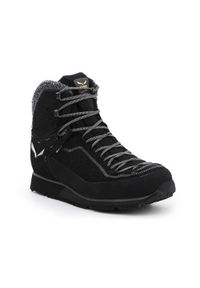 Buty trekkingowe męskie Salewa MS Mtn Trainer 2 Winter. Wysokość cholewki: za kostkę. Zapięcie: sznurówki. Kolor: wielokolorowy, czarny, szary. Materiał: materiał. Szerokość cholewki: normalna