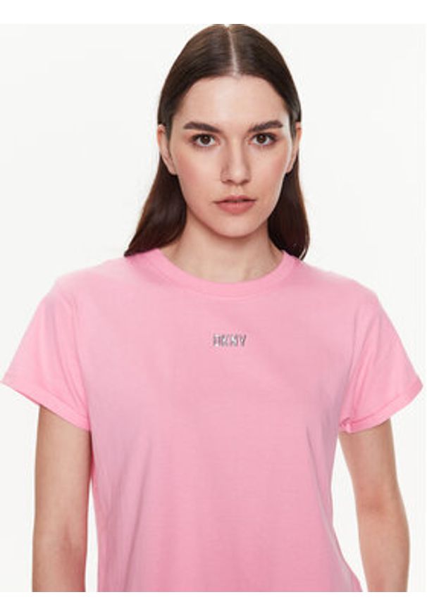 DKNY Sport T-Shirt DP1T8521 Różowy Classic Fit. Kolor: różowy. Materiał: bawełna. Styl: sportowy