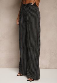 Renee - Czarny Komplet w Garniturowym Stylu Spodnie Wide Leg i Kamizelka Onirette. Kolor: czarny #3