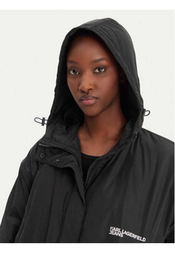 Karl Lagerfeld Jeans Kurtka przejściowa B1W15023 Czarny Relaxed Fit. Kolor: czarny. Materiał: syntetyk