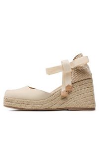 Castañer Espadryle Tina Jute/001 023071-203 Biały. Kolor: biały. Materiał: skóra