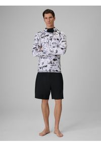 4f - 4F Longsleeve do pływania i sportów wodnych z filtrem UPF50+ męski - czarno-biały XL. Kolor: wielokolorowy. Materiał: skóra. Długość rękawa: długi rękaw. Długość: długie. Wzór: nadruk. Sezon: lato. Sport: żeglarstwo, pływanie #2