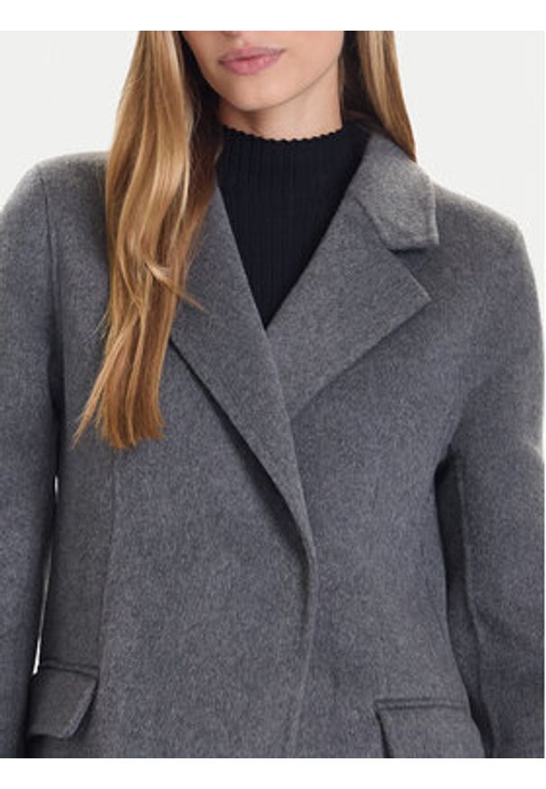 ViCOLO Płaszcz wełniany TF0073 Szary Regular Fit. Kolor: szary. Materiał: syntetyk