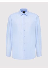 Pako Lorente - PAKO LORENTE – Gładka elegancka błękitna koszula męska. Typ kołnierza: kołnierzyk klasyczny. Kolor: niebieski. Materiał: bawełna. Długość rękawa: długi rękaw. Długość: długie. Wzór: gładki. Styl: elegancki #8