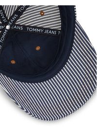 Tommy Jeans Czapka z daszkiem Tjm Heritage Stripe Cap AM0AM13358 Granatowy. Kolor: niebieski. Materiał: poliester, materiał