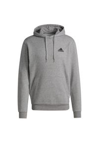 Adidas - Bluza adidas Essentials Fleece M H12213. Kolor: szary, czarny, wielokolorowy. Sport: fitness