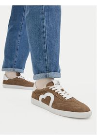 Love Moschino - LOVE MOSCHINO Sneakersy JA15112G1OIG0203 Brązowy. Kolor: brązowy. Materiał: zamsz, skóra #4