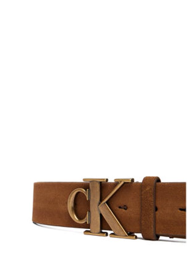 Calvin Klein Pasek Męski LV04D7084G Brązowy. Kolor: brązowy. Materiał: zamsz, skóra