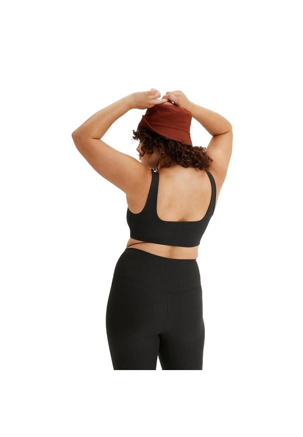 GIRLFRIEND COLLECTIVE - Damski Biustonosz Tommy Ribbed Cropped Bra. Kolor: czarny