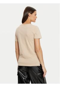 Guess T-Shirt W5RI19 I3Z14 Beżowy Regular Fit. Kolor: beżowy. Materiał: bawełna