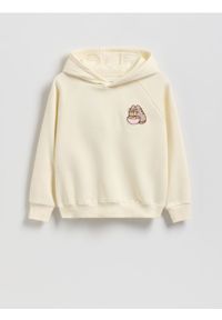 Reserved - Bluza z nadrukiem Pusheen - jasnożółty. Kolor: żółty. Materiał: bawełna. Wzór: nadruk #1