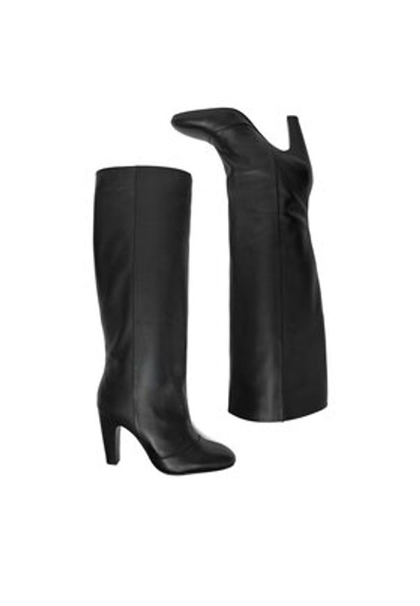 Gino Rossi - GINO ROSSI Kozaki SLT2301-1601 Czarny. Kolor: czarny. Materiał: skóra