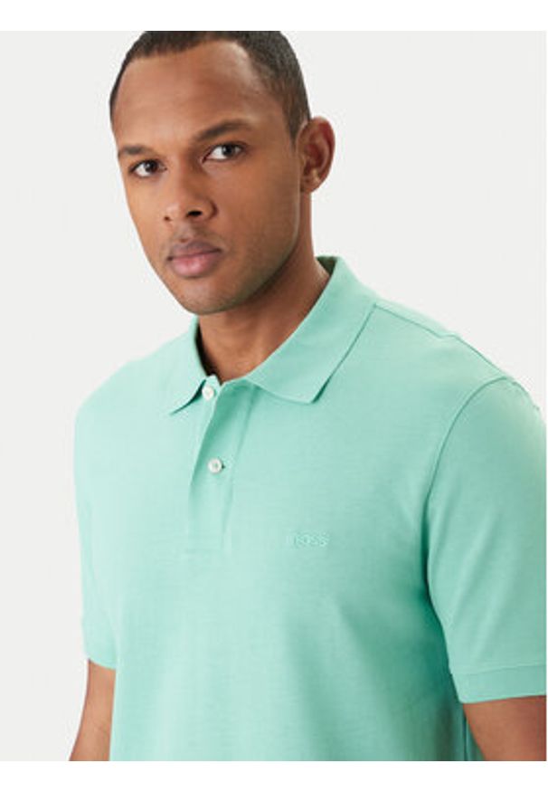 BOSS Polo Pallas 50553564 Zielony Regular Fit. Typ kołnierza: polo. Kolor: zielony. Materiał: bawełna
