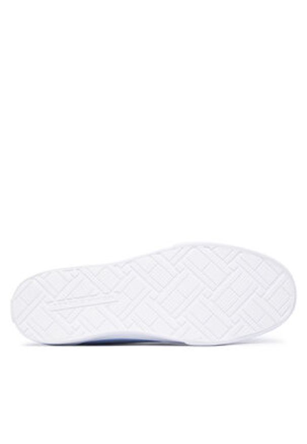 TOMMY HILFIGER - Tommy Hilfiger Sneakersy Th Chic Low Vulc FW0FW09391 Niebieski jasny. Kolor: niebieski. Materiał: skóra