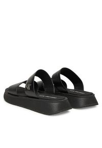 Calvin Klein Jeans Klapki Sandal Slide Double Strap YW0YW01694 Czarny. Kolor: czarny. Materiał: skóra