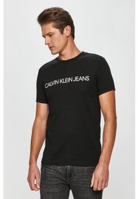 Calvin Klein Jeans - T-shirt (2-pack). Okazja: na co dzień. Kolor: czarny. Materiał: dzianina. Wzór: gładki. Styl: casual