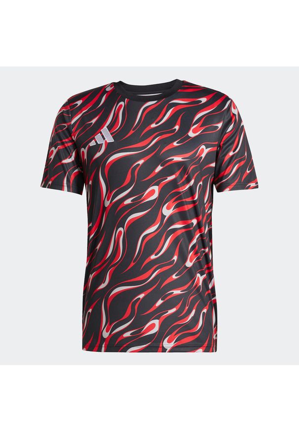 Adidas - Koszulka piłkarska ADIDAS treningowa. Kolor: czerwony, wielokolorowy, czarny. Sport: piłka nożna