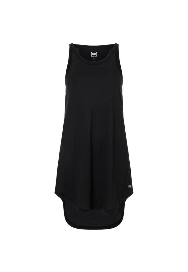 Sukienka bez rękawów damska SUPER.NATURAL Relax Dress. Kolor: czarny. Długość rękawa: bez rękawów