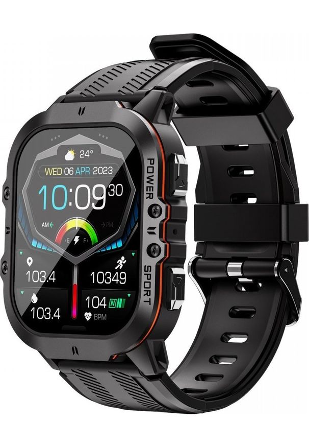 Smartwatch Oukitel BT20 Rugged Czarny (BT20-OE/OL). Rodzaj zegarka: smartwatch. Kolor: czarny