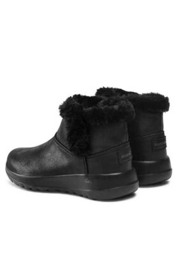 skechers - Skechers Botki Endeavor 144013/BBK Czarny. Kolor: czarny. Materiał: skóra