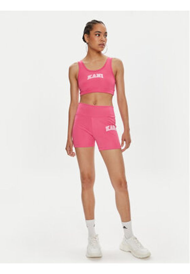 Karl Kani Szorty sportowe Small Serif 6113120 Różowy Slim Fit. Kolor: różowy. Materiał: syntetyk