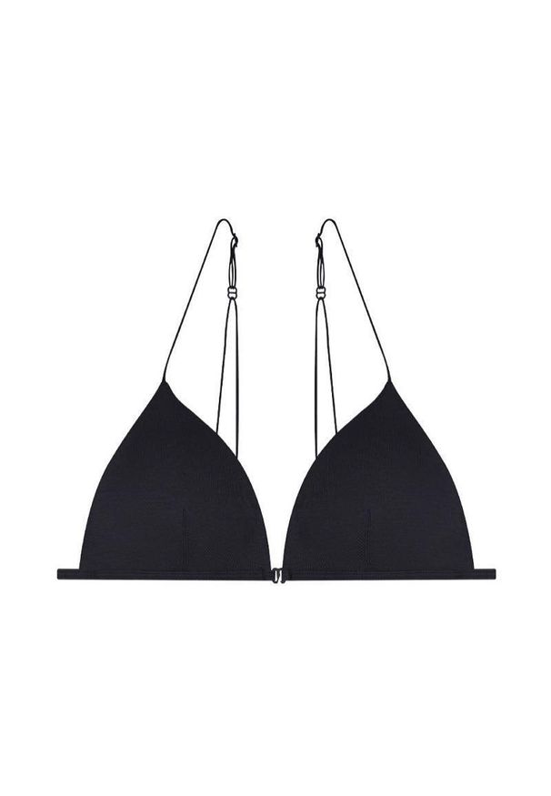 Intica - Biustonosz z ramiączkami spaghetti elastyczny minimalistyczny Helja. Kolor: czarny. Materiał: materiał