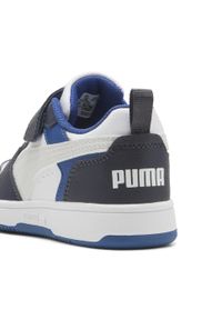 Puma - Dziecięce sneakersy PUMA Rebound V6 Lo PUMA White Feather Gray Black. Kolor: czarny, szary, biały, wielokolorowy. Sport: turystyka piesza