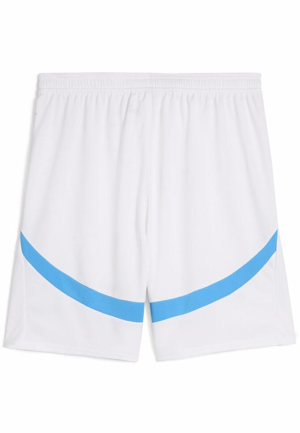 Puma - Męskie szorty Olympique Marsylia 24/25 PUMA White Bleu Azur Blue. Kolor: biały, wielokolorowy, niebieski. Sport: piłka nożna