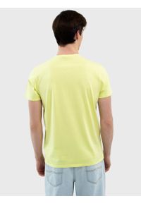 Big-Star - Koszulka męska bawełniana limonkowa Basicer 300. Okazja: na co dzień. Kolor: zielony. Materiał: bawełna. Styl: casual