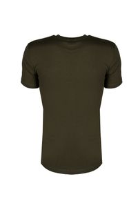 Diesel T-Shirt "Sily" | A10654-RGRAI | Mężczyzna | Wojskowa Zieleń. Okazja: na co dzień. Materiał: bawełna. Długość: długie. Wzór: aplikacja, jednolity, nadruk. Styl: militarny