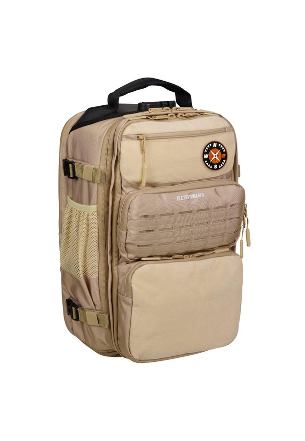 ELITEX TRAINING - Plecak Elitex Training Pro Series Black 45L kabinowy, wodoodporny. Kolor: beżowy. Materiał: materiał. Styl: sportowy