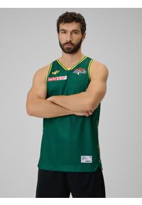 4f - 4F Koszulka meczowa replika wyjazdowa z sezonu 2025/26 męska 4F x Zastal Zielona Góra - zielona S. Kolor: zielony. Materiał: materiał. Wzór: nadruk. Sport: fitness #1