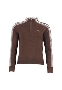 PEAK MOUNTAIN - Bardzowy golf 1/2 zamek damski Peak Mountain Adomino. Typ kołnierza: golf. Kolor: brązowy. Sport: golf #1