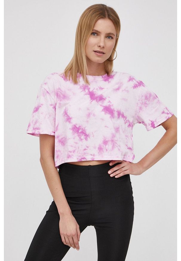 Volcom - T-shirt bawełniany. Kolor: różowy. Materiał: bawełna