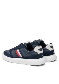 TOMMY HILFIGER - Tommy Hilfiger Sneakersy Light Cupsole Lth Mix Stripes FM0FM04889 Niebieski. Kolor: niebieski. Materiał: materiał