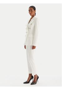 Maryley Spodnie materiałowe 25IB52Z/M17/43BC Biały Regular Fit. Kolor: biały. Materiał: syntetyk #4